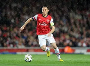 Arsenal V Olympiacos 2012-13 Prints: Arsenal's Thomas Vermaelen Scores in 3-1 Victory over Olympiacos in UEFA Champions League Group Stage at Emirates