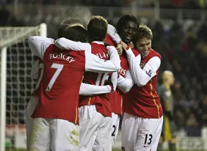 Arsenal's Thrilling 1000th Premier League Goal: Adebayor and Teamsmates Celebrate a 3-1 Victory over Reading