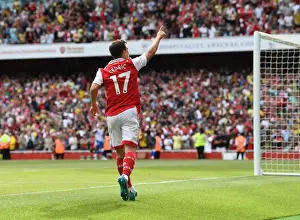 Arsenal V Everton 2021-22 Prints: Arsenal's Thrilling Victory: Cedric Soares Scores the Decisive Goal Against Everton (May 2022)