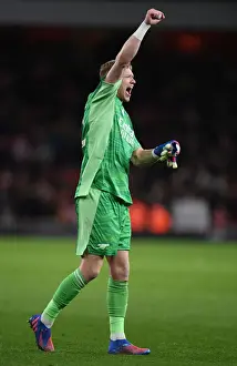 Arsenal's Thrilling Victory over Wolverhampton Wanderers in the 2021-22 Premier League: Aaron Ramsdale's Emotional Celebration at Emirates Stadium