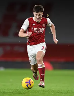 Arsenal's Tierney in Action: Premier League Showdown against Chelsea at Emirates Stadium (2020-21)