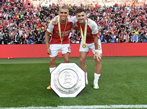 Arsenal's Tierney and Torreira: The FA Community Shield Showdown - Arsenal vs Manchester City (2023-24)