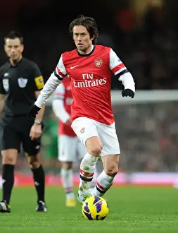 Arsenal V Swansea 2012-13 Prints: Arsenal's Tomas Rosicky in Action: Arsenal vs Swansea City (2012-13)