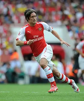 Arsenal's Tomas Rosicky in Action against Benfica at the Emirates Cup, 2014