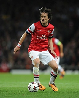 Arsenal V Borussia Dortmund 2013-14 Prints: Arsenal's Tomas Rosicky in Action Against Borussia Dortmund
