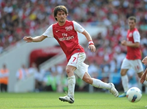 Arsenal V New York Red Bulls 2011-12 Prints: Arsenal's Tomas Rosicky in Action at Emirates Stadium