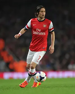 Arsenal's Tomas Rosicky in Action Against Newcastle United (2014)