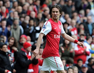 Arsenal V Norwich City 2011-12 Prints: Arsenal's Tomas Rosicky in Action against Norwich City (2012)