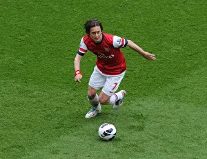 Arsenal V Manchester United 2012-13 Prints: Arsenal's Tomas Rosicky Fights for Victory Against Manchester United (2013)