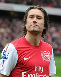 Arsenal V Manchester City 2011-12 Prints: Arsenal's Tomas Rosicky: Focused and Ready Against Manchester City (2011-12)
