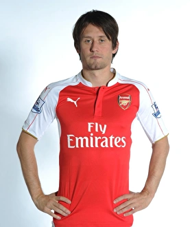 Arsenal 1st Team Photocall 2015-16 Prints: Arsenal's Tomas Rosicky at Training, London Colney, 2015