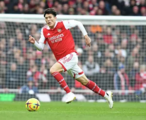 Arsenal's Tomiyasu in Action: Arsenal vs. AFC Bournemouth, Premier League 2022-23