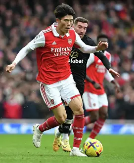 Arsenal's Tomiyasu in Action: Arsenal vs AFC Bournemouth, Premier League 2022-23