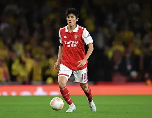Arsenal V FK Bodo/Glimt 2022-23 Prints: Arsenal's Tomiyasu in Action: Arsenal vs FK Bodo/Glimt, Europa League 2022-23