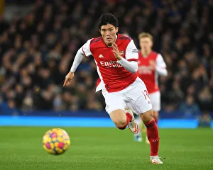 Everton V Arsenal 2020-21 Prints: Arsenal's Tomiyasu in Action: Everton vs. Arsenal, Premier League (December 2021)