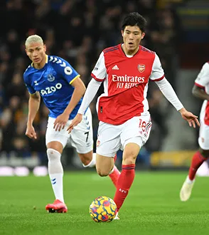 Everton V Arsenal 2020-21 Prints: Arsenal's Tomiyasu in Action: Everton vs Arsenal, Premier League 2020-21