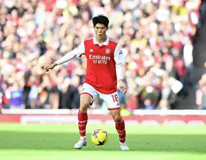Arsenal's Tomiyasu in Action against Nottingham Forest (2022-23)