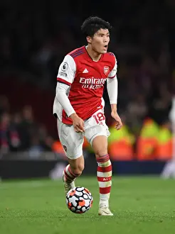Arsenal V Crystal Palace 2021-22 Prints: Arsenal's Tomiyasu in Action: Premier League 2021-22 - Arsenal vs. Crystal Palace