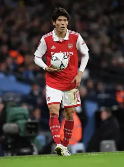 Manchester City V Arsenal 2022-23 Prints: Arsenal's Tomiyasu Faces Manchester City in FA Cup Clash (2022-23)