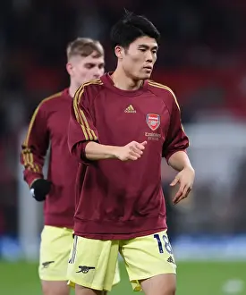 Manchester United V Arsenal 2020-21 Prints: Arsenal's Tomiyasu Gears Up for Manchester United Clash in Premier League (December 2021)