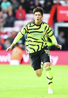 Arsenal's Tomiyasu Watches AFC Bournemouth Clash (2023-24)