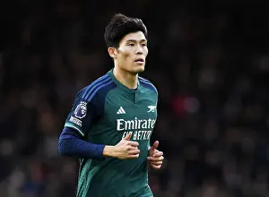 Arsenal's Tomiyasu Watches Fulham Clash in the Premier League (2023-24)