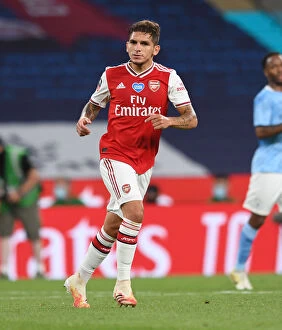Arsenal v Manchester City - FA Cup Semi-Final 2019-20 Collection: Arsenal's Torreira in FA Cup Semi-Final Showdown against Manchester City