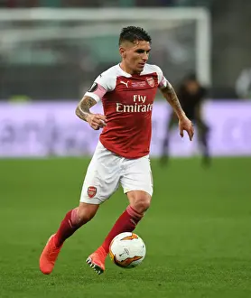 Arsenal V Chelsea Europa League Cup Final 2019 Prints: Arsenal's Torreira Faces Off Against Chelsea in Europa League Final Showdown