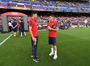 Arsenal's Torreira and Martinelli Pre-Season Encounter FC Barcelona, 2019
