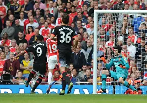 Arsenal V Manchester United 2015/16 Prints: Arsenal's Triumph: 3-0 Shutout Against Manchester United - Cech & Arsenal Sweep Past Martial