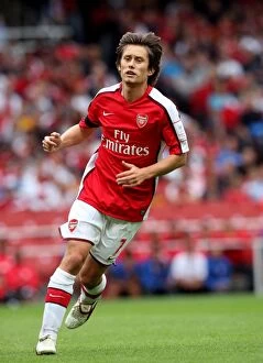 Arsenal v Athletico Madrid 2009-10 Collection: Arsenal's Triumph over Atletico Madrid: Rosicky's Brilliance (2:1)