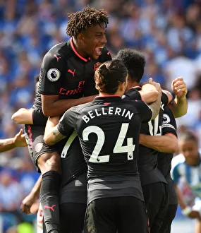 Huddersfield Town V Arsenal 2017-18 Prints: Arsenal's Triumph: Aubameyang