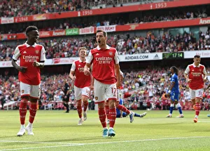 Arsenal V Everton 2021-22 Prints: Arsenal's Triumph: Cedric Soares Scores the Third Goal vs. Everton (May 2022)