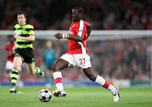 Arsenal V Celtic 2009-10 Prints: Arsenal's Triumph: Emmanuel Eboue Leads the Gunners to a 3