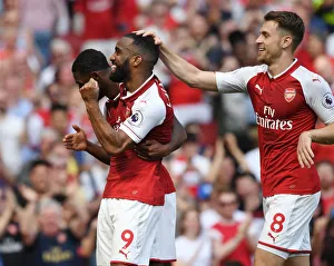 Arsenal V West Ham United 2017-18 Prints: Arsenal's Triumph: Lacazette