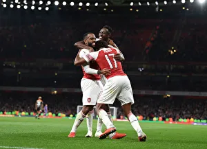 Arsenal's Triumph: Lacazette, Welbeck, Iwobi Celebrate Goals Against Brentford in Carabao Cup
