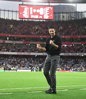 Arsenal V Manchester City 2023-24 Prints: Arsenal's Triumph over Manchester City: Mikel Arteta's Victory (2023-24)