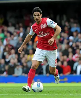 Chelsea V Arsenal 2011-12 Prints: Arsenal's Triumph: Mikel Arteta Leads Gunners to a 5-3 Victory over Chelsea in the Premier League (2011-12)