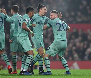 Manchester United V Arsenal 2018-19 Prints: Arsenal's Triumph: Mustafi