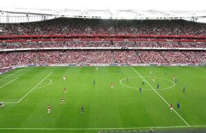 Images Dated 3rd August 2008: Arsenal's Triumph over Real Madrid at Emirates Stadium: A Victory Illuminated by Citroen Ads