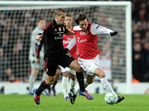 Arsenal V AC Milan 2011-12 Prints: Arsenal's Triumph: Rosicky's Brilliance Leads 3-0 Victory over AC Milan in UEFA Champions League