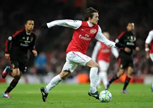 Arsenal V AC Milan 2011-12 Prints: Arsenal's Triumph: Rosicky's Brilliance Leads Arsenal to 3-0 Victory over AC Milan in UEFA Champions League