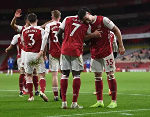 Arsenal's Triumph: Saka and Martinelli Celebrate Goals Against Chelsea (Premier League 2020-21)