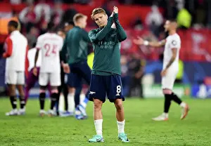 Sevilla V Arsenal 2023-24 Prints: Arsenal's Triumph in Seville: Martin Odegaard Leads Champions League Victory over Sevilla FC (2023-24)