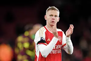 Arsenal's Triumph: Zinchenko Celebrates with Fans (2023-24)