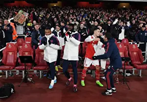 Arsenal's Triumphant Bench: Celebrating a Hard-Fought Victory Over Manchester United (2022-23)