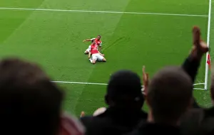 Arsenal V Sunderland 2011-12 Prints: Arsenal's Triumphant Start: Van Persie and Walcott's Unforgettable Goal Celebration (16/10/11)
