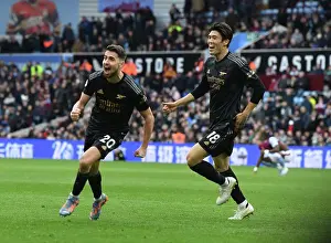 Aston Villa V Arsenal 2022-23 Prints: Arsenal's Triumphant Third: Own Goal by Martinez Secures Victory vs