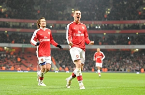 Arsenal V Bolton 2009-10 Prints: Arsenal's Triumphant Threesome: Vermaelen