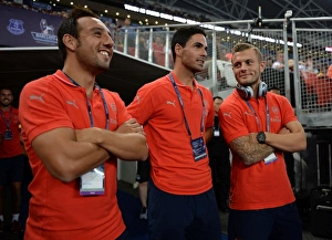 Arsenal's Triumvirate: Cazorla, Arteta, and Wilshere Before the Arsenal v Singapore XI Match